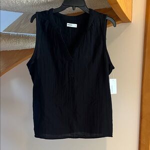Sonoma Goods for Life Black Sleeveless 100% cotton top.  size XL. new with tags